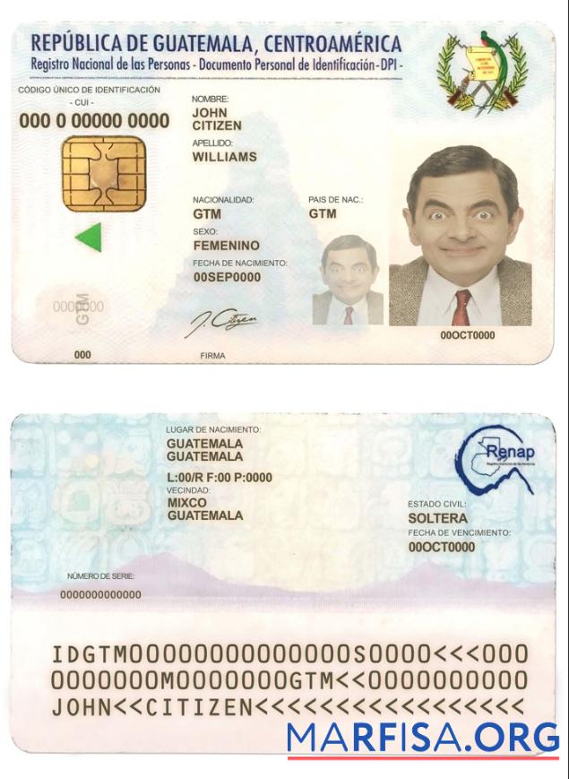 Realistic Guatemala ID download for verification